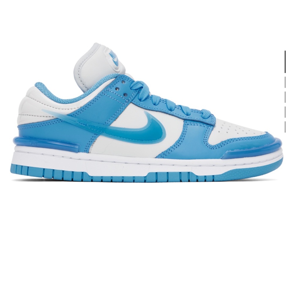 Nike White & Blue Dunk Low Twist